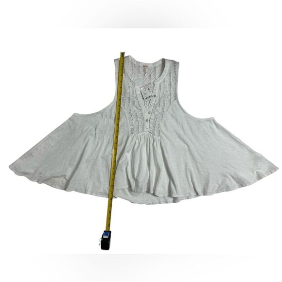 Free People Women's Sunkissed Cotton‎ Pointelle Tank Top, SIZE SMALL - Picture 7 of 13